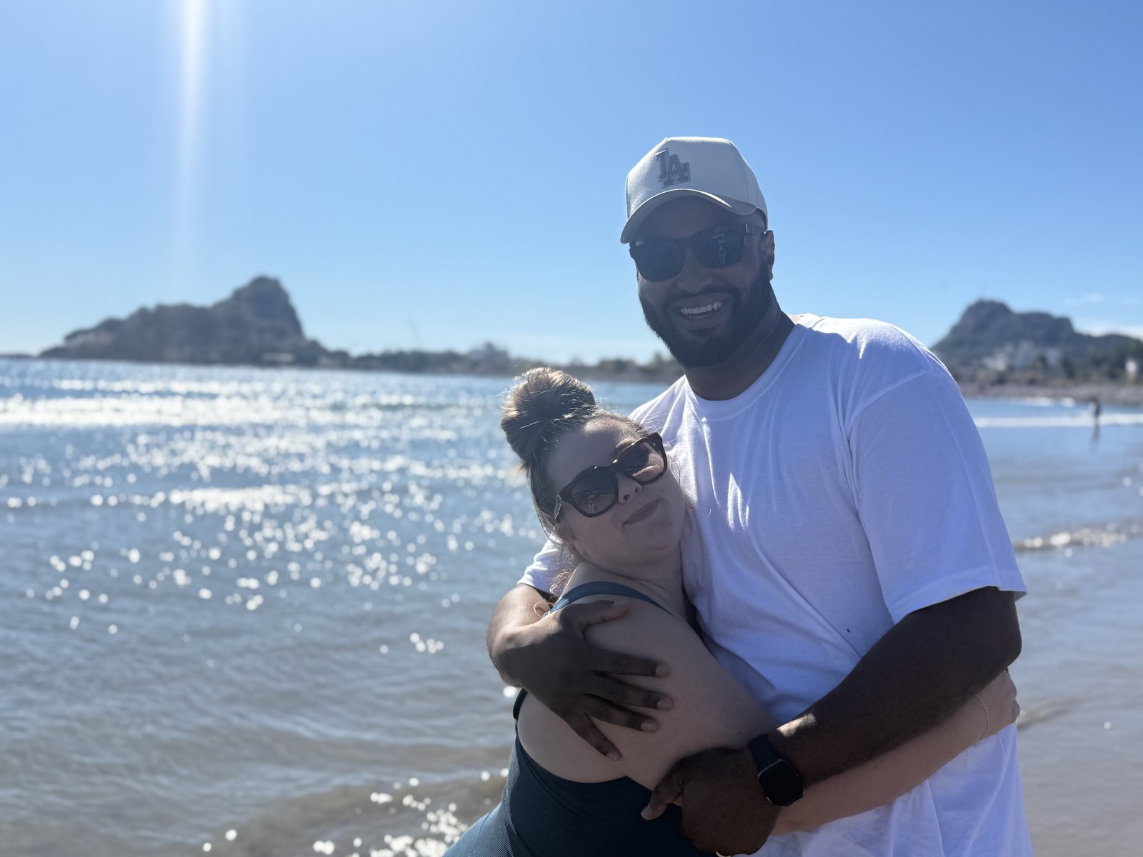 Trevon and Deanna on the beach