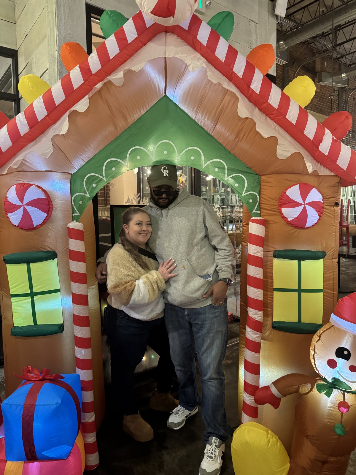 Trevon and Deanna at Christmas